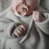 Frigg Daisy Latex Baby Pacifier 6M-18M, 2Pack, Blush/Cream - Size 2 - Laadlee