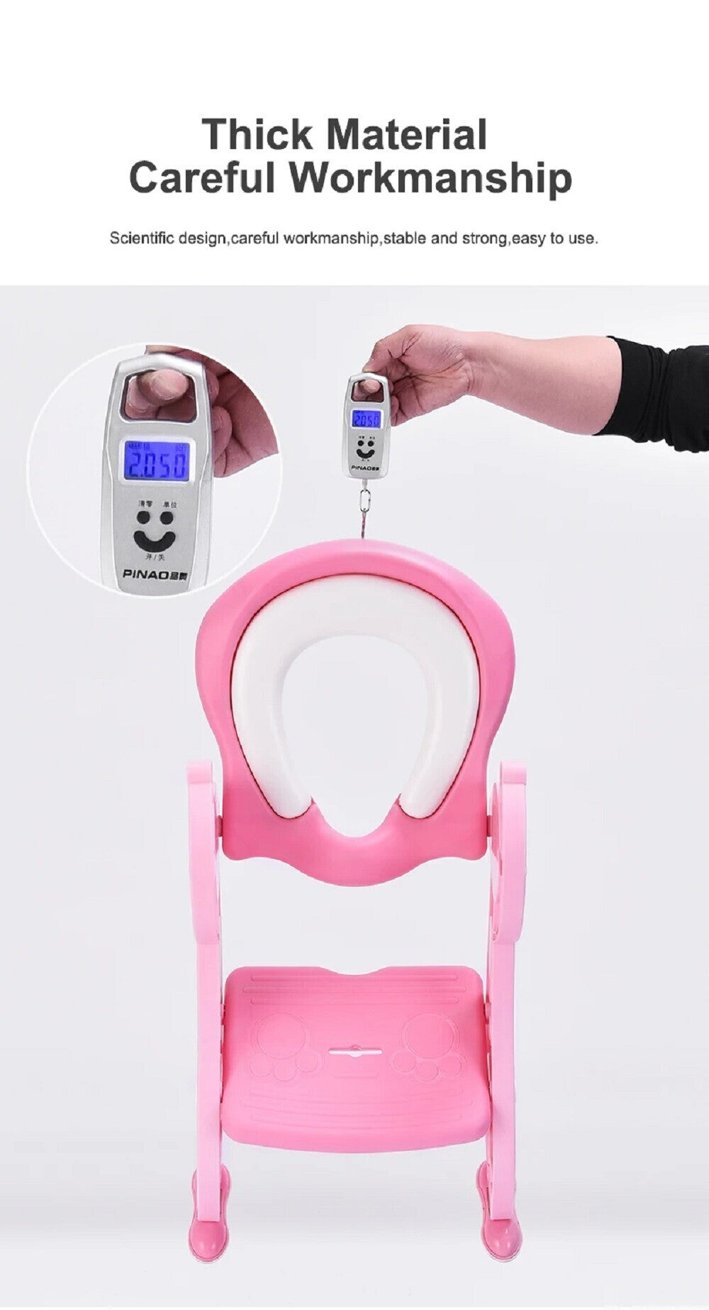 Pikkaboo EasyGo+ Potty Training Seat with Step Ladder - Pink