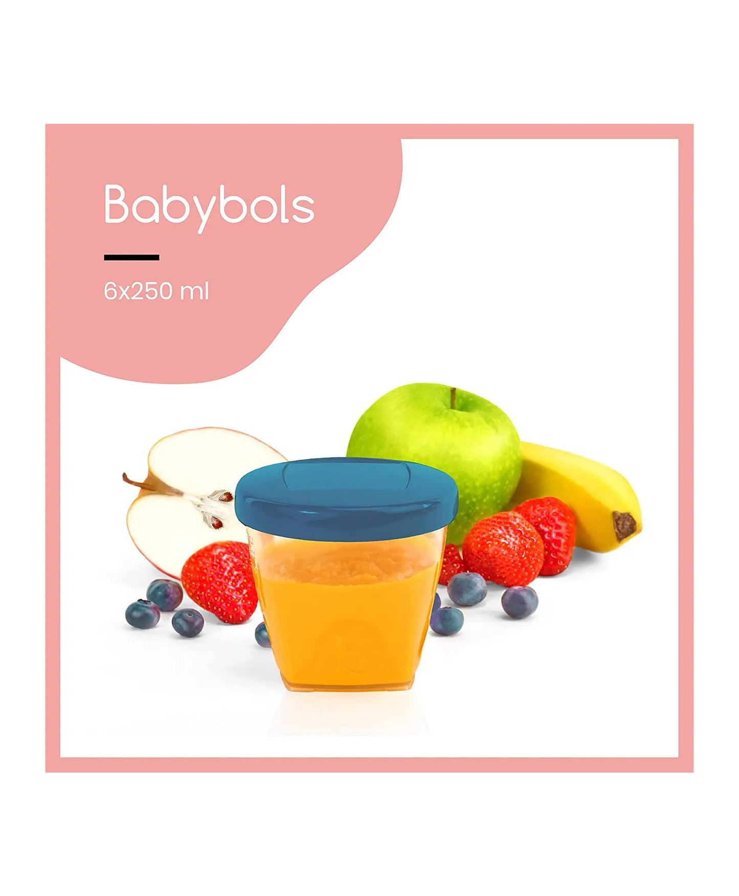 Babymoov Babybols Airtight Food Storage Containers 250ml - Pack of 6