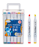 Eazy Kids 24 pcs Dual Markers Set