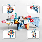 Feelo 5-In-1 Transformable Combat Gun Building Blocks Set - 130pcs