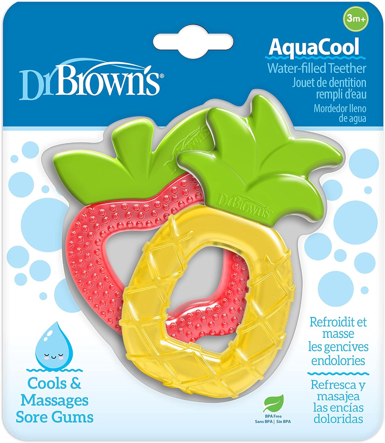 Dr. Brown's AquaCool Water Filled Teether - Pineapple & Apple - 2-Pack