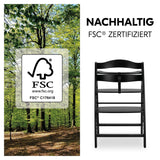 Hauck Arketa Beech High Chair - Blackwashed