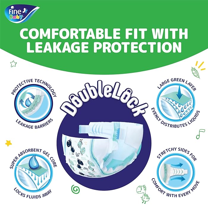 Fine Baby Diapers - Size 1 | Newborn | 2-5kg | 18pcs - Laadlee
