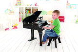 Happy Grand Piano Musical Instrument With Table - Black