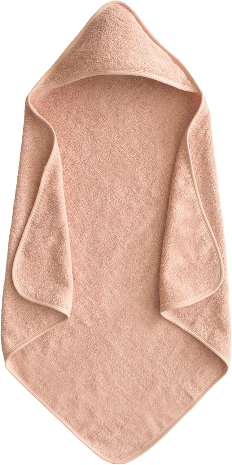 Mushie Hooded Towel Blush - Laadlee