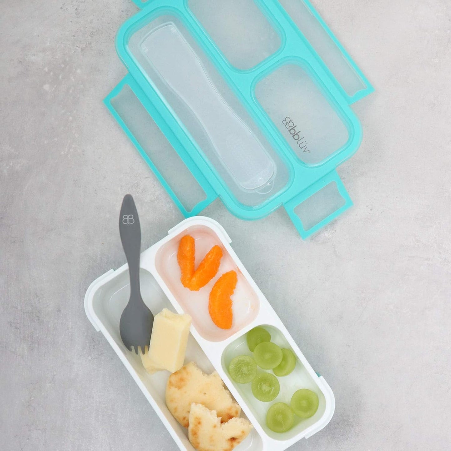 Bbluv Bento Lunch Box - Aqua - Laadlee