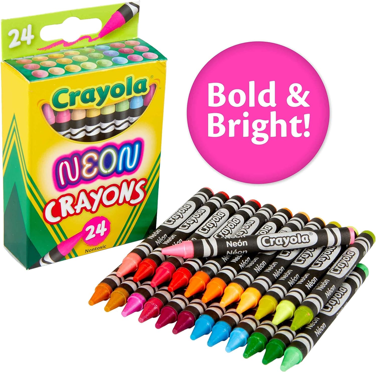 Crayola Neon Crayons - Pack of 24 - Laadlee