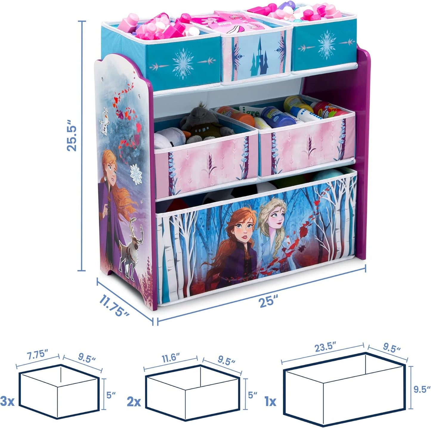 Delta Children Frozen 2 Multi Bin Toy Organizer