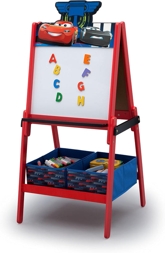 Delta Children Cars Wooden Double Sided Activity Easel