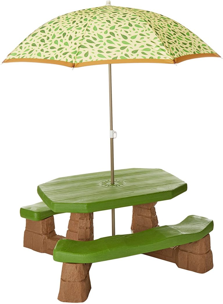 Step2 Picnic Table With Umbrella - Leaf - Laadlee