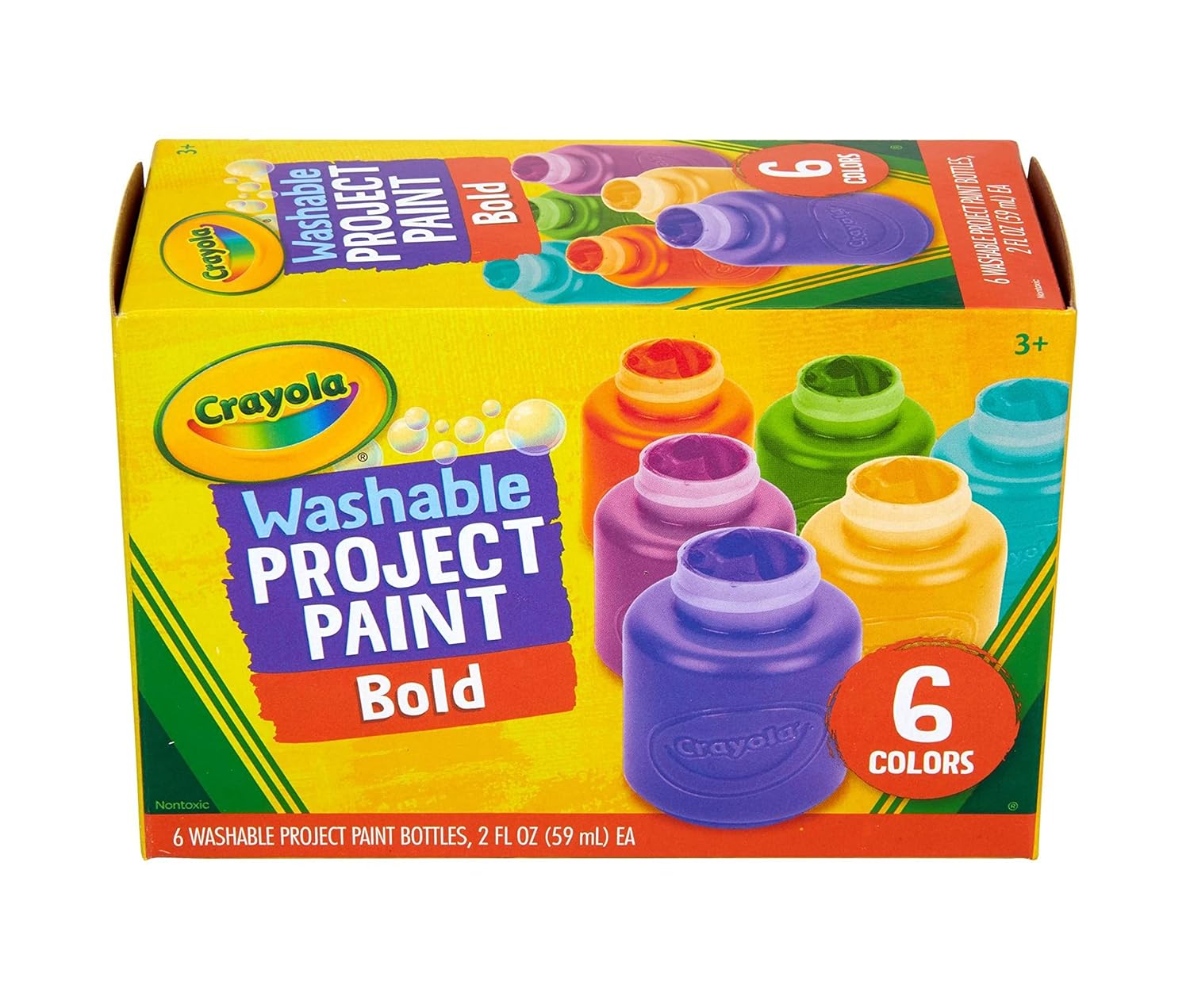 Crayola Washable Project Paint Set Bold Colors - Pack of 24 - Laadlee