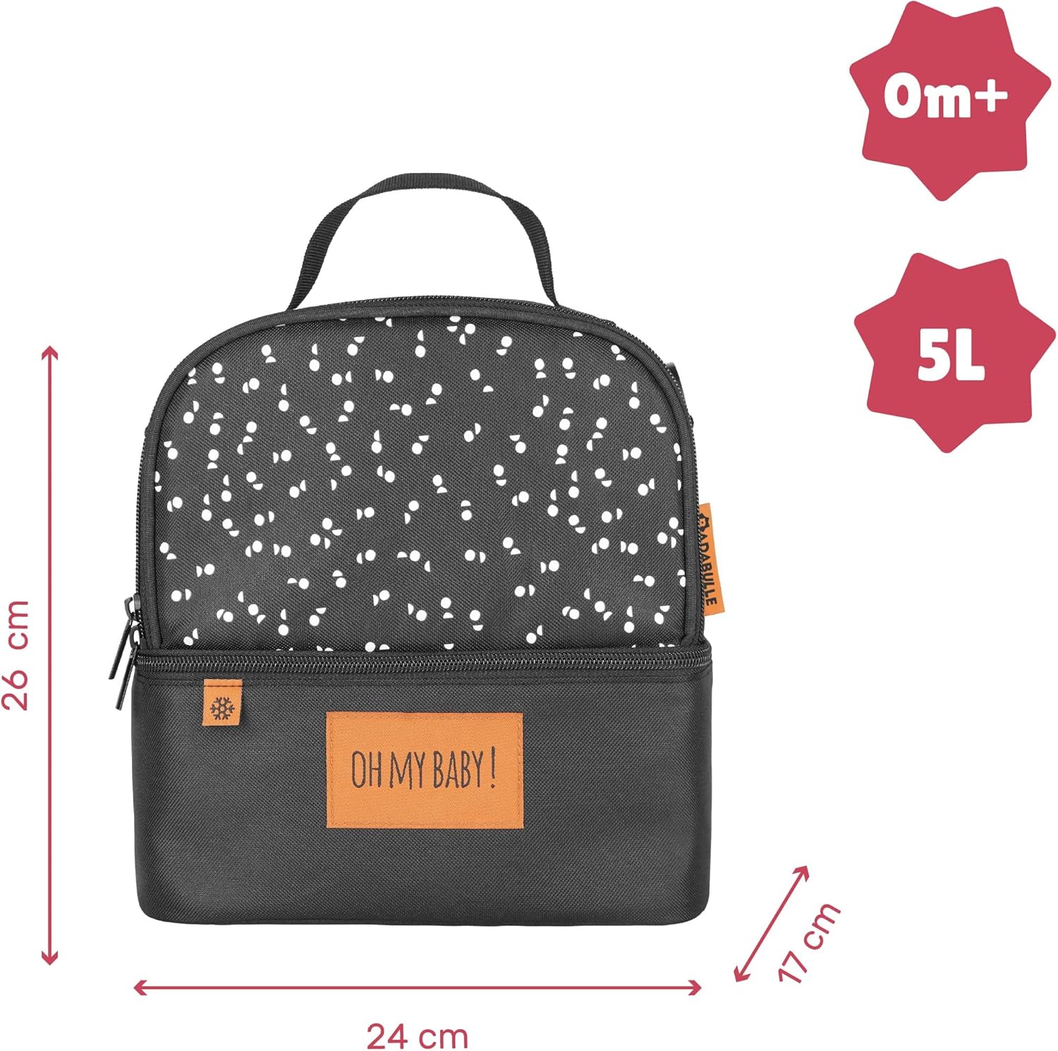 Badabulle Pick & Go Insulated bag with Container, Cup and Spoons - Laadlee