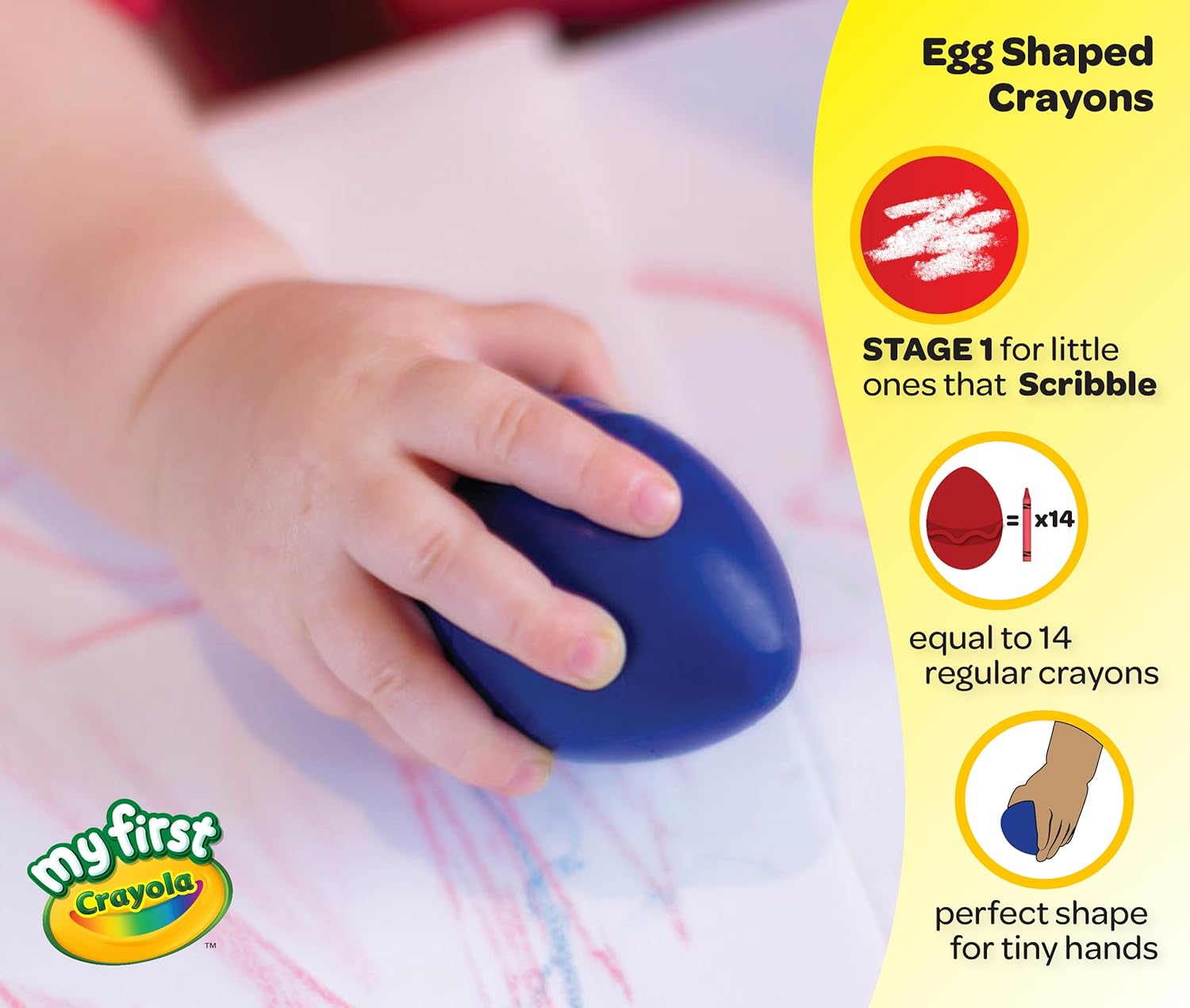 Crayola My First Palm Grip Crayons - Pack of 3 - Laadlee