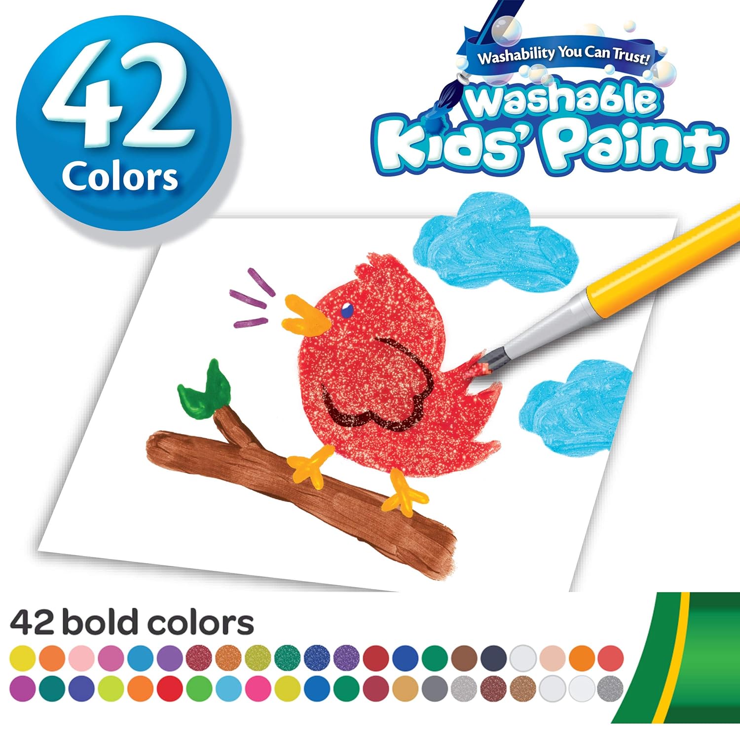 Crayola  Washable Kids Paint Pots Set - Pack of 42 - Laadlee
