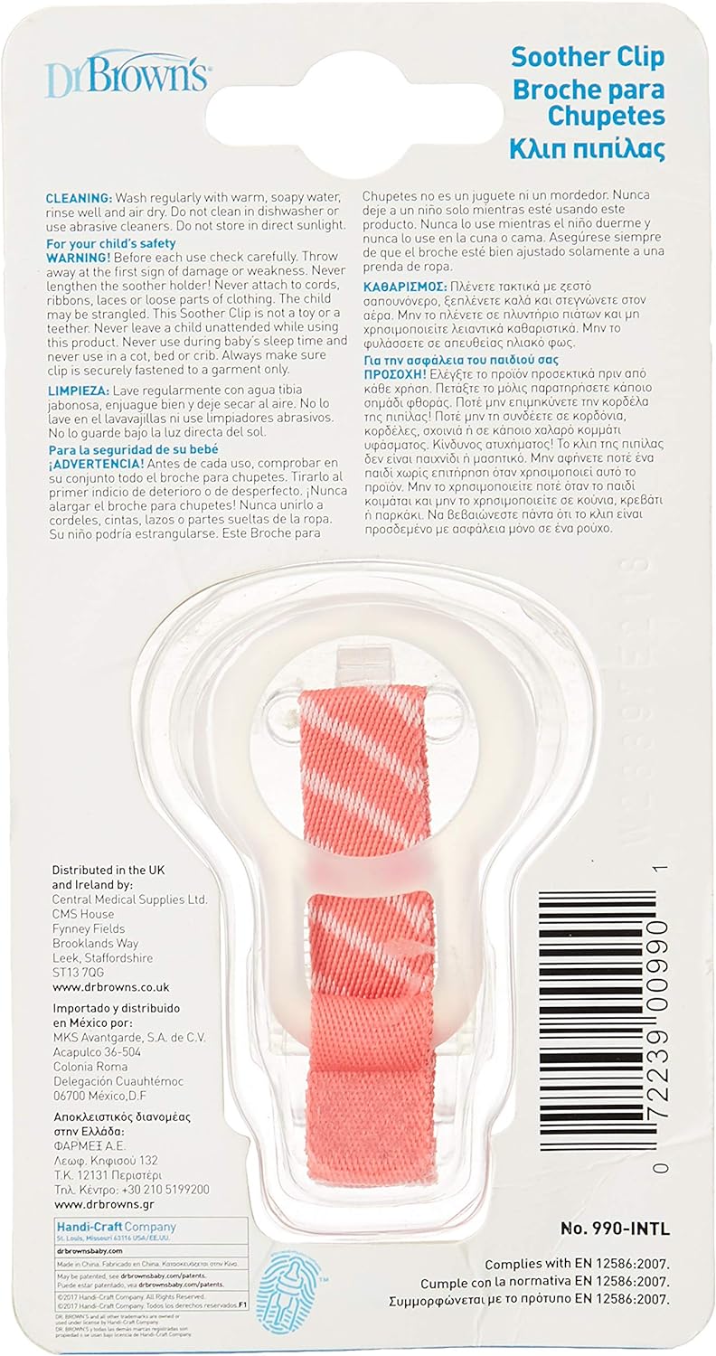 Dr. Brown's Pacifier / Teether Clip - Assorted Colors - Laadlee