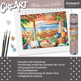 Ravensburger CreArt Canvas Painting By Numbers - Cozy Cabana