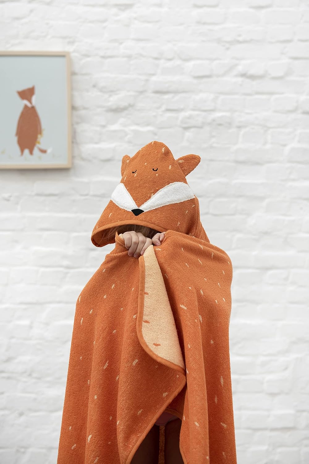 Trixie Hooded Towel - Mr. Fox (75Cm X 75Cm) - Laadlee