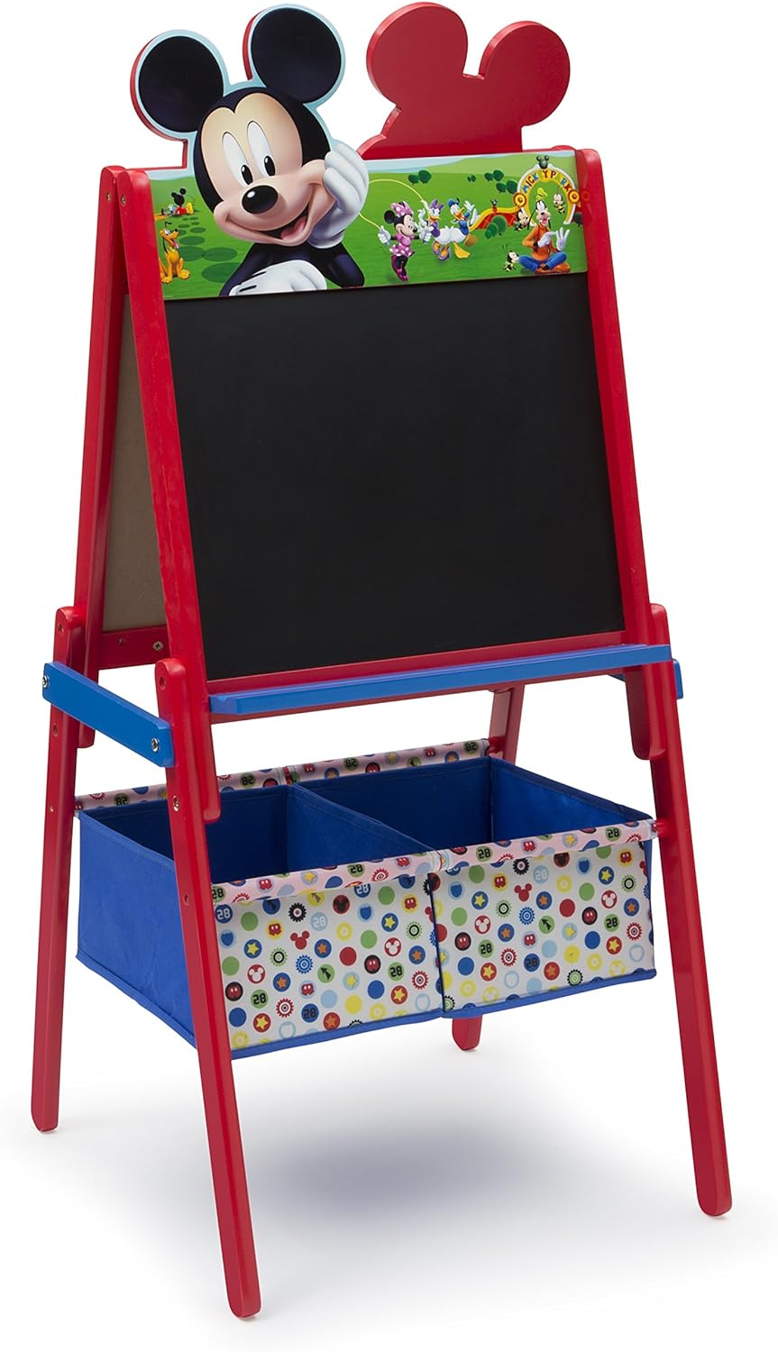 Delta Children Mickey Mouse Wooden Easel With Storage