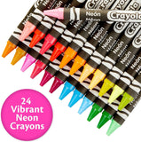 Crayola Neon Crayons - Pack of 24 - Laadlee