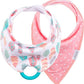 Dr. Brown's Bandana Bib With Teether - Feathers / Dots - Pack of 2
