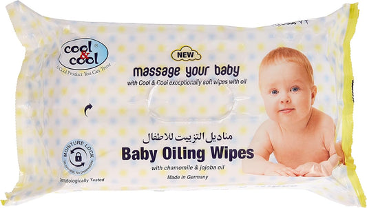 Cool & Cool Baby Oiling Wipes - 72pcs