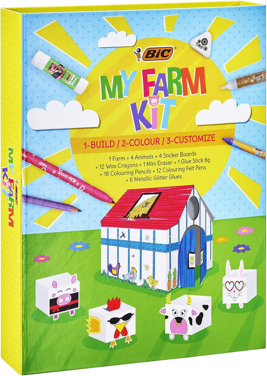 BIC Kids My Farm Colouring Kit - Gift Box of 50