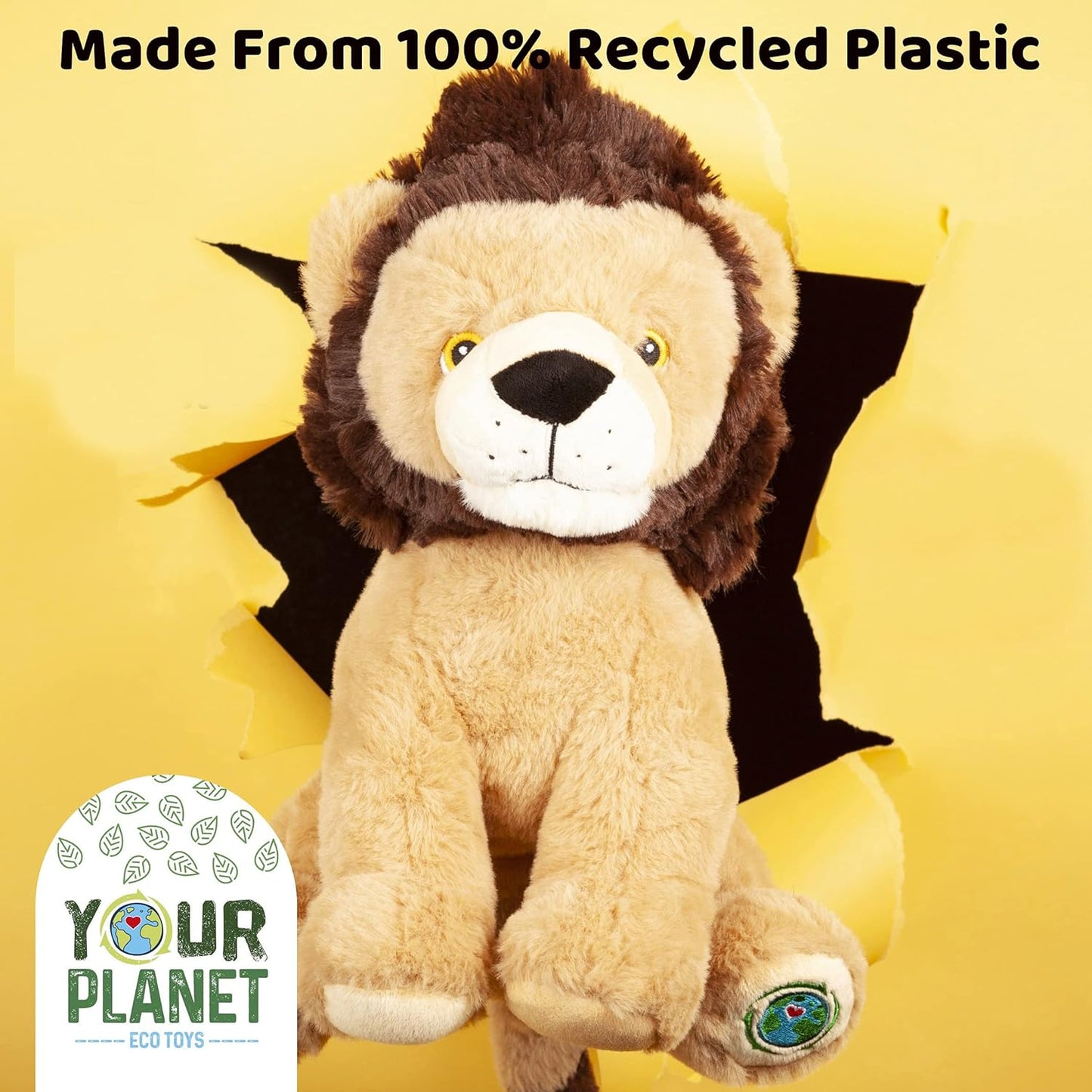 Your Planet 9" Eco Plush Wildlife - Lion - Laadlee