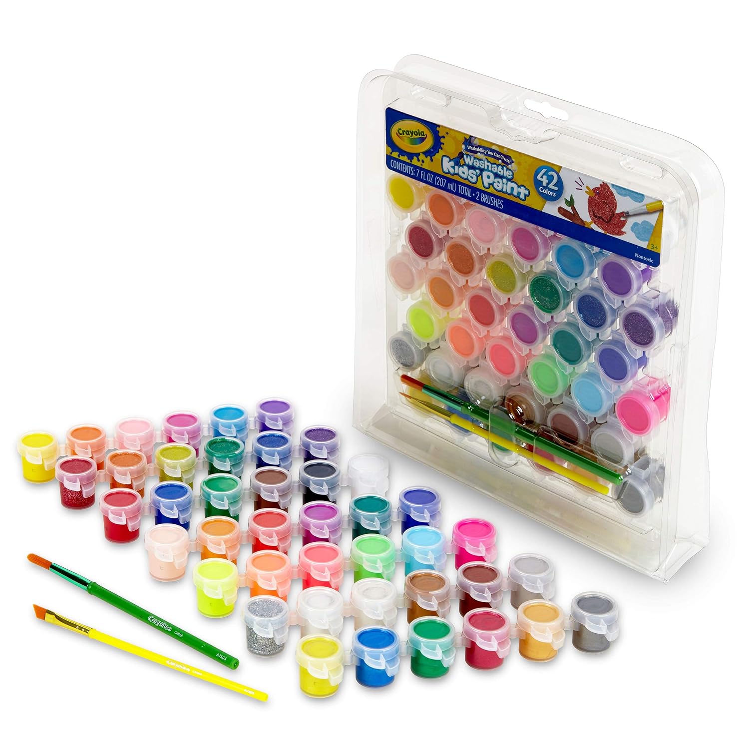 Crayola  Washable Kids Paint Pots Set - Pack of 42 - Laadlee
