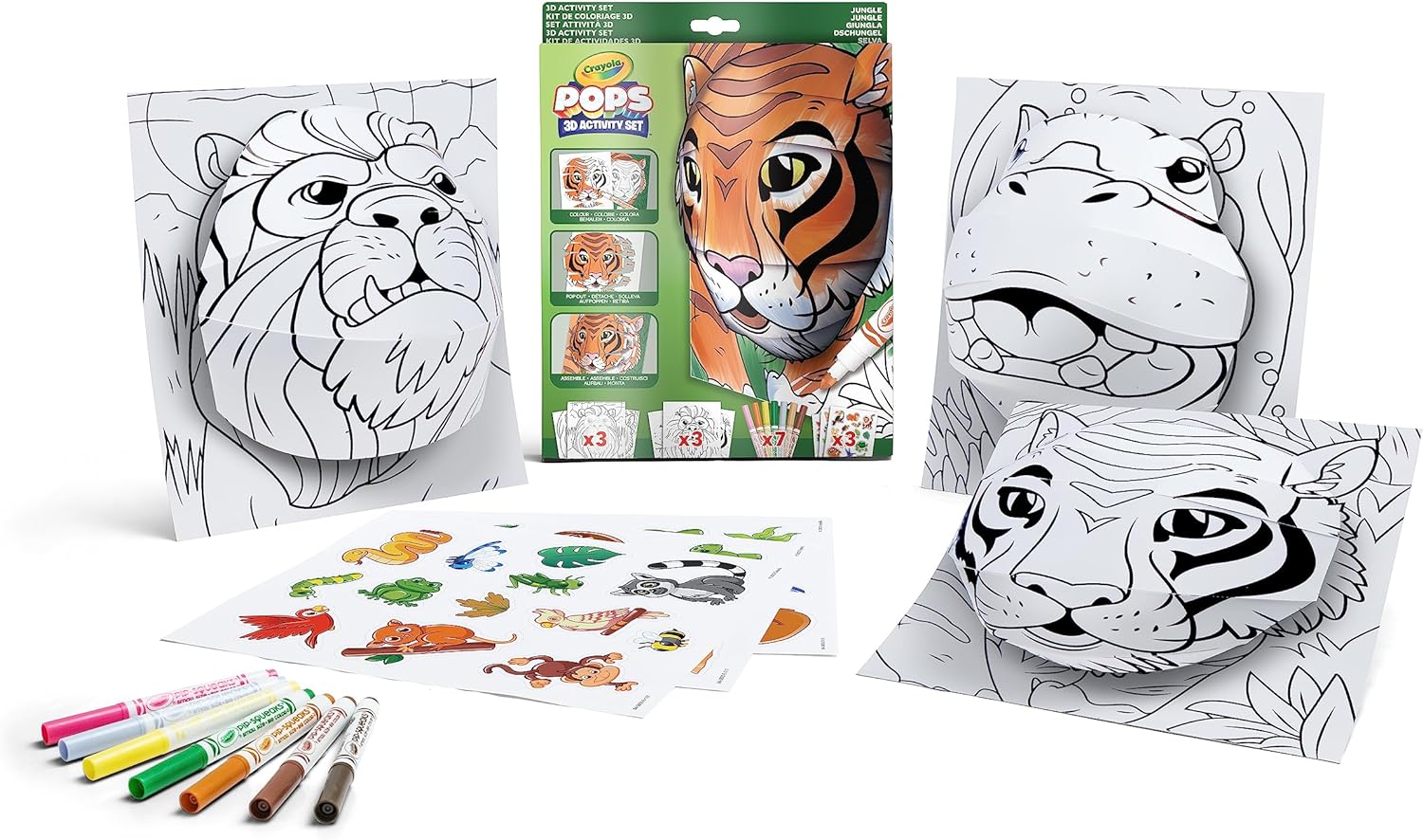 Crayola Pops 3D Activity Set - Jungle - Laadlee