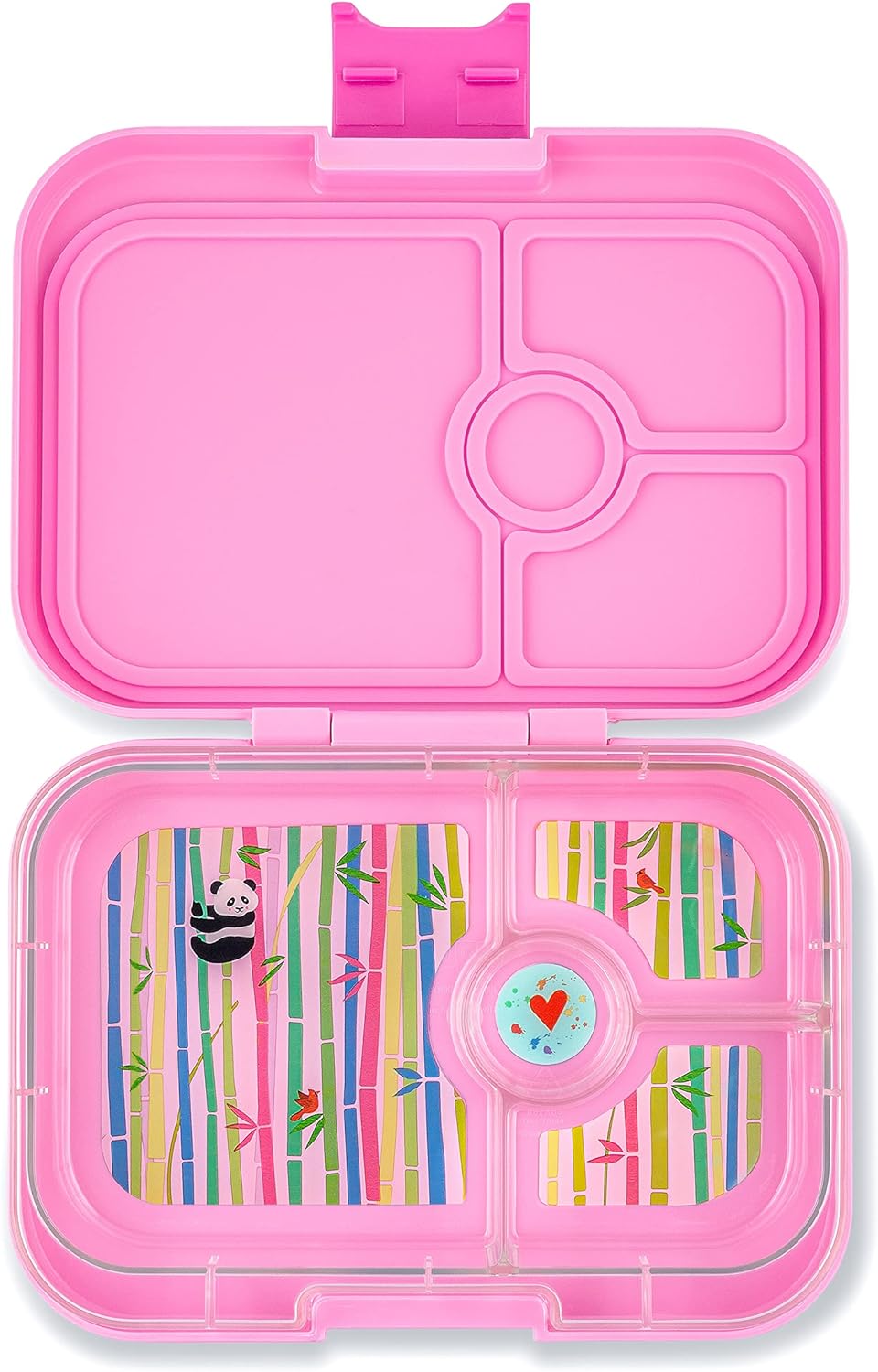 Yumbox Panino  4 Compartment Panda Lunch Box - Power Pink