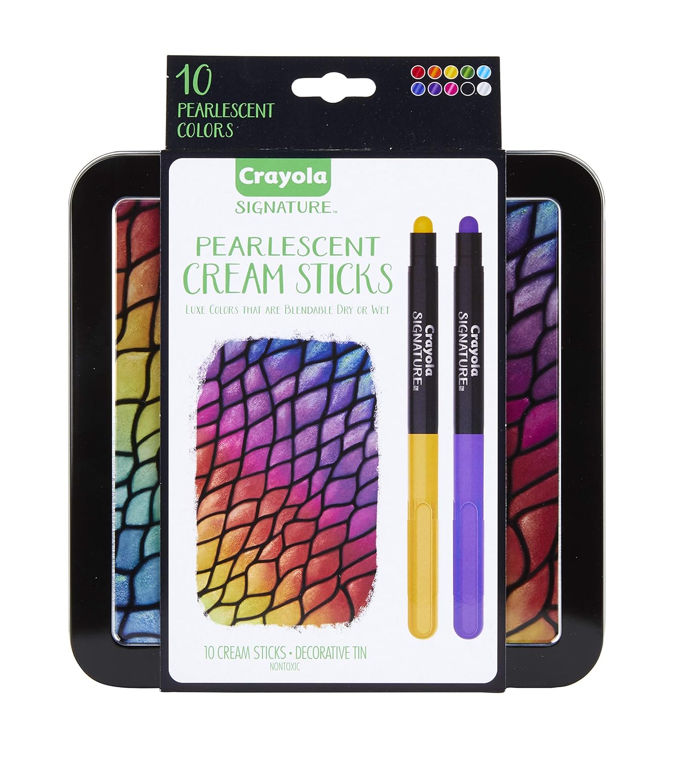 Crayola Signature Pearlescent Cream Sticks - Pack of 10 - Laadlee