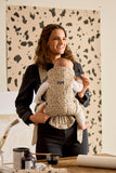 Babybjorn Woven Mini Baby Carrier - Beige/Dark grey print