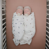 Mushie Swaddle - Whales - Laadlee