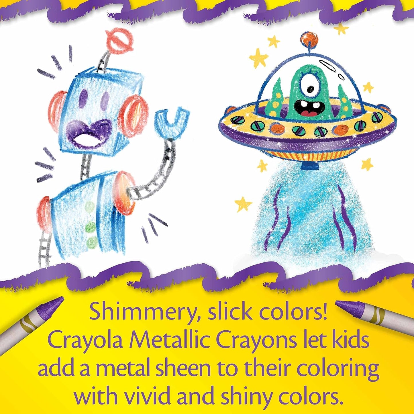 Crayola Metallic Crayons - Pack of 24