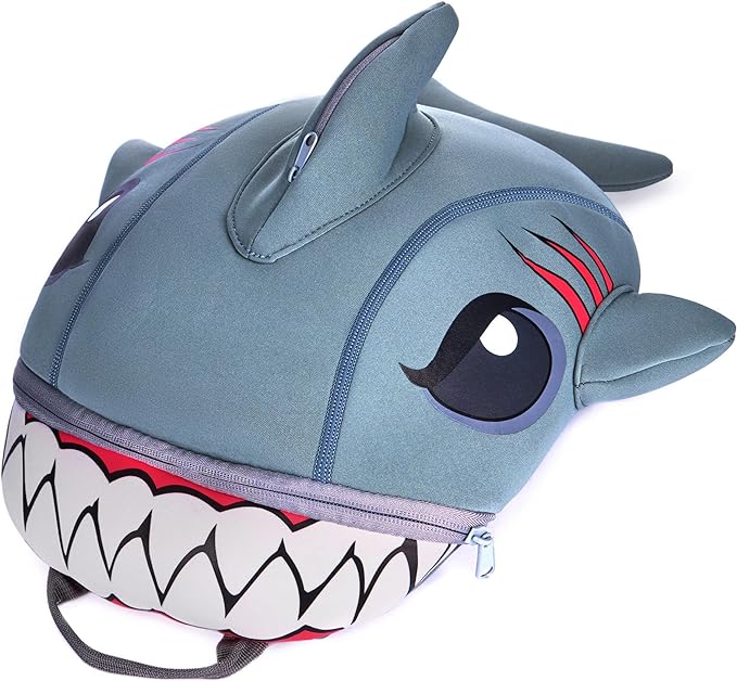 Crazy Safety Children Backpack Shark - Grey - Laadlee