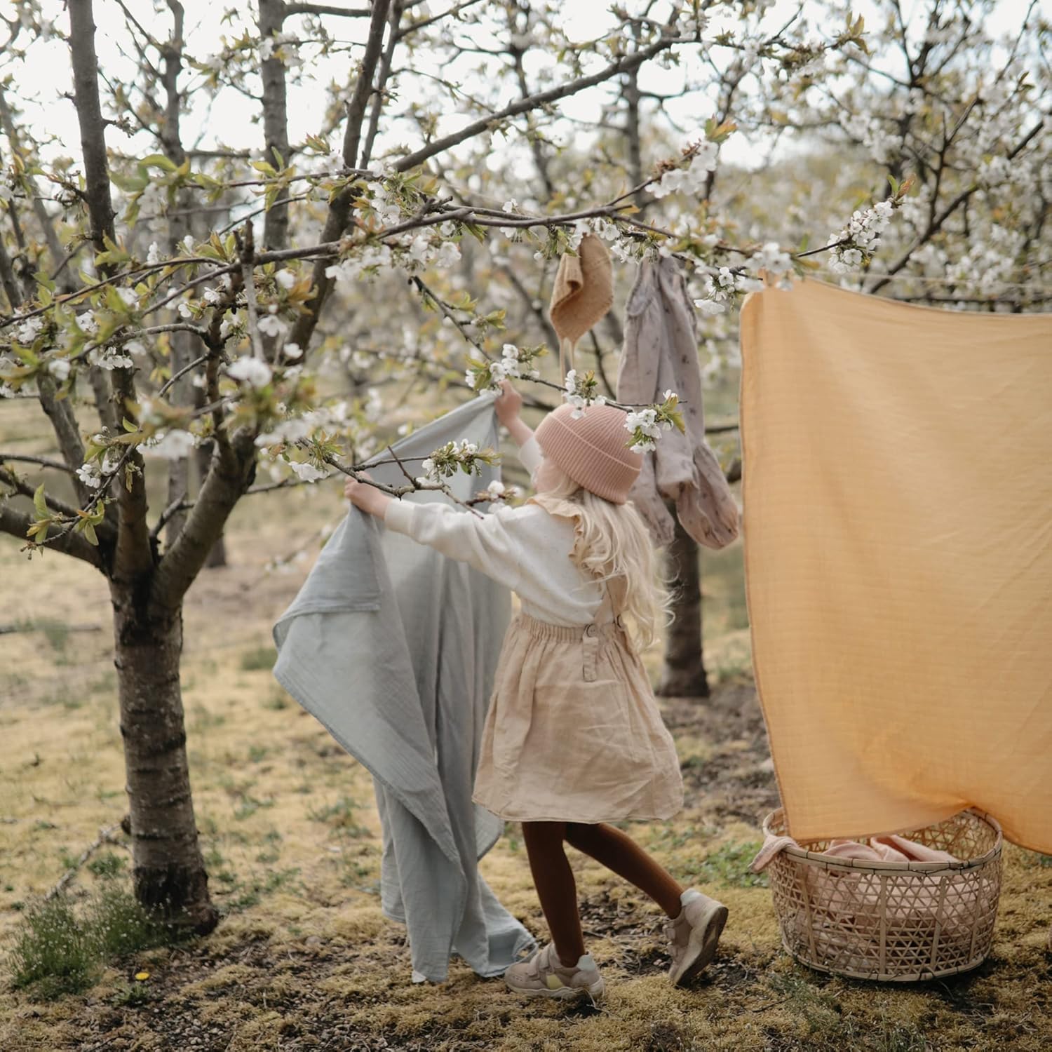 Mushie Swaddle Roman Green - Laadlee