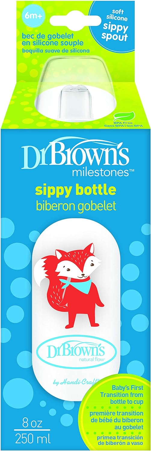 Dr. Brown's PP Narrow Sippy Spout Bottle - Fox - 250ml - Laadlee