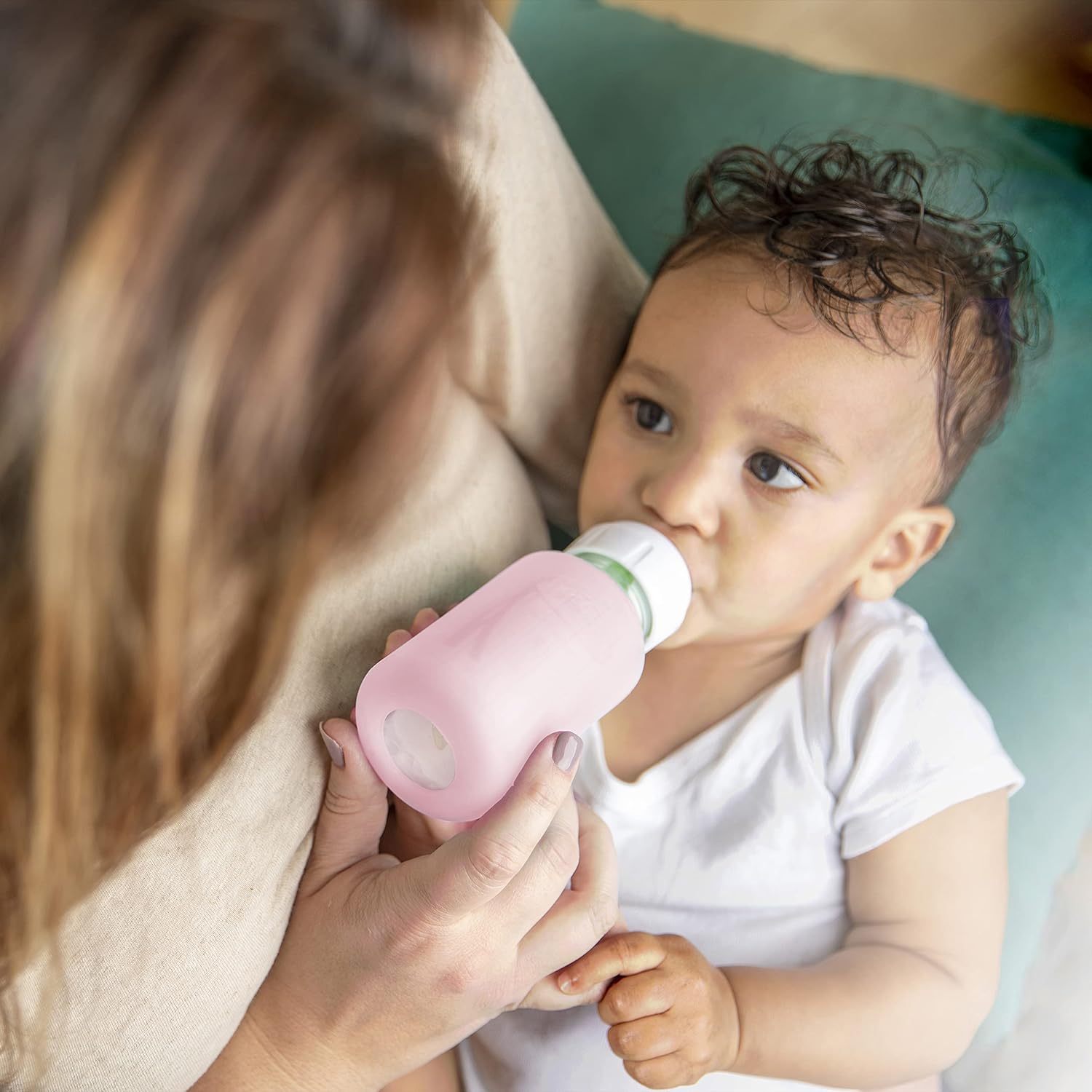 Dr. Brown's Narrow Glass Bottle Sleeve 120ml - Pink - Laadlee