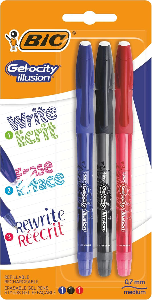 BIC Gelocity Illusion Pens - Pack Of 3