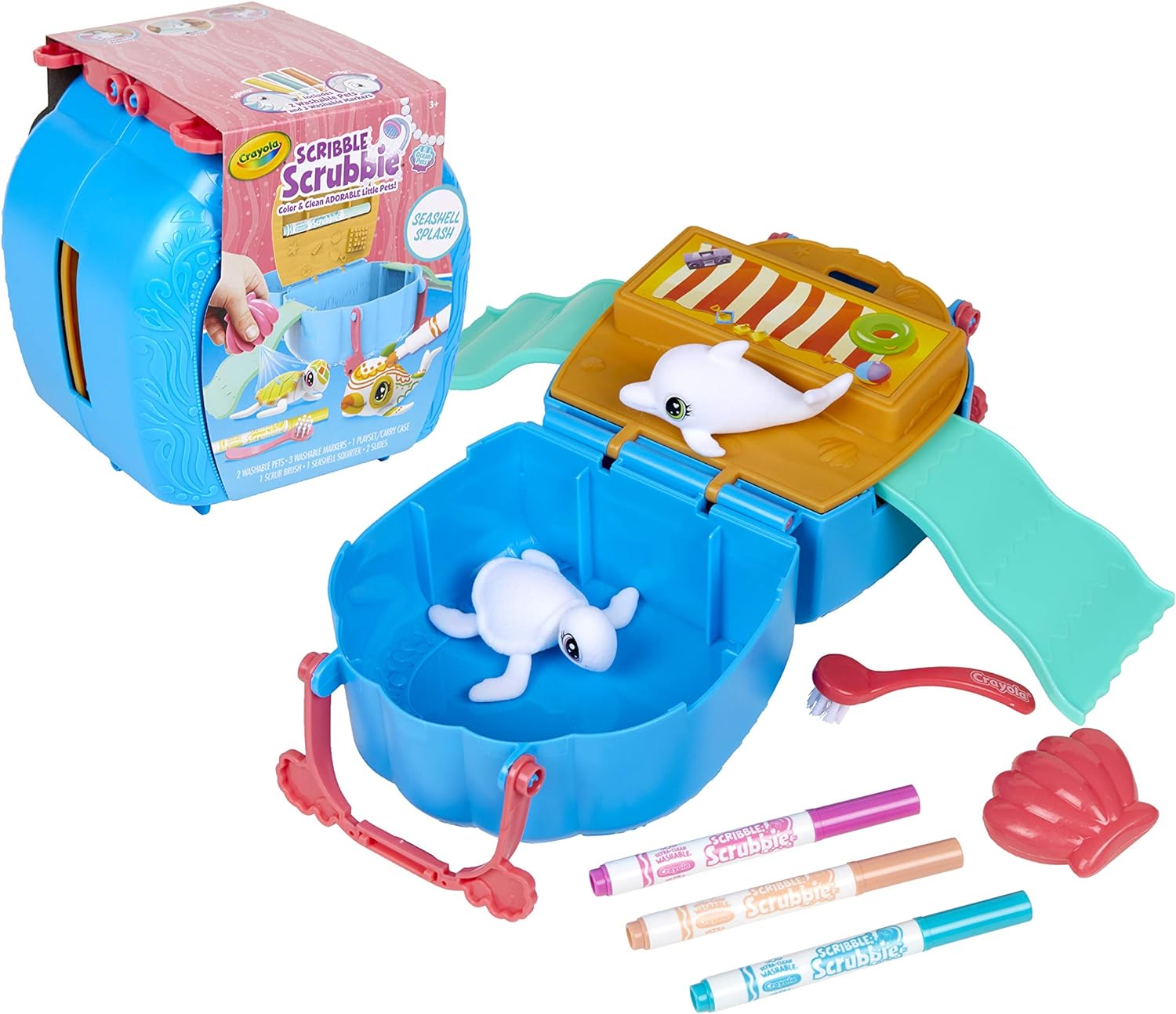 Crayola Scribble Scrubbie Pets Seashell Splash Playset - Laadlee
