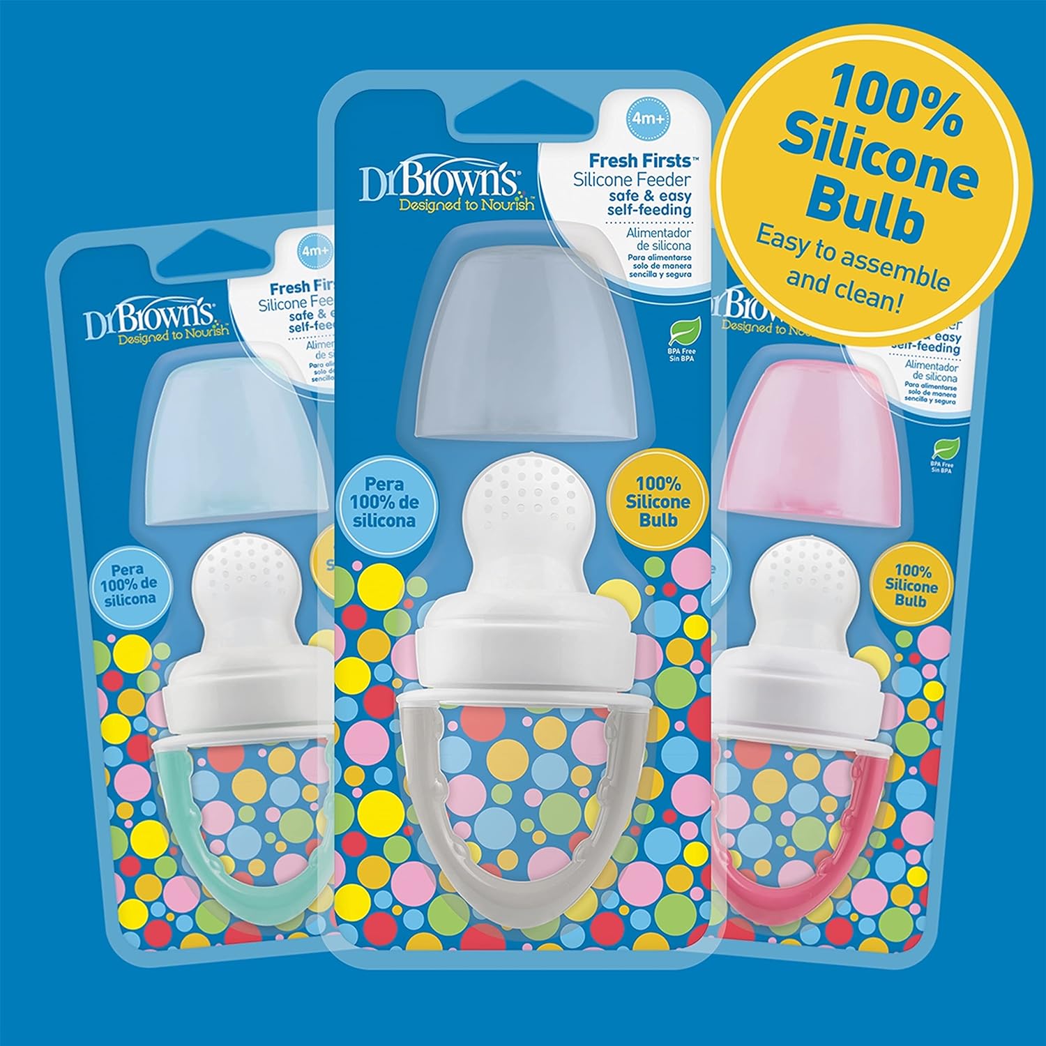 Dr. Brown's Fresh Firsts Silicone Feeder - Grey - Laadlee