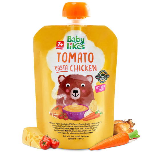 Babylikes Tomato Pasta Chicken Organic Puree - 130gm - Laadlee