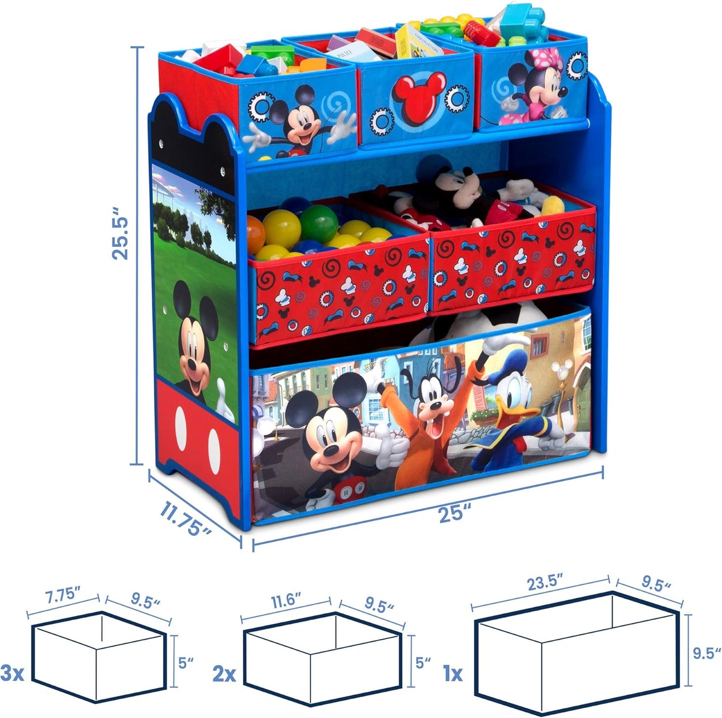 Delta Children Mickey Mouse Multi Bin Toy Organizer