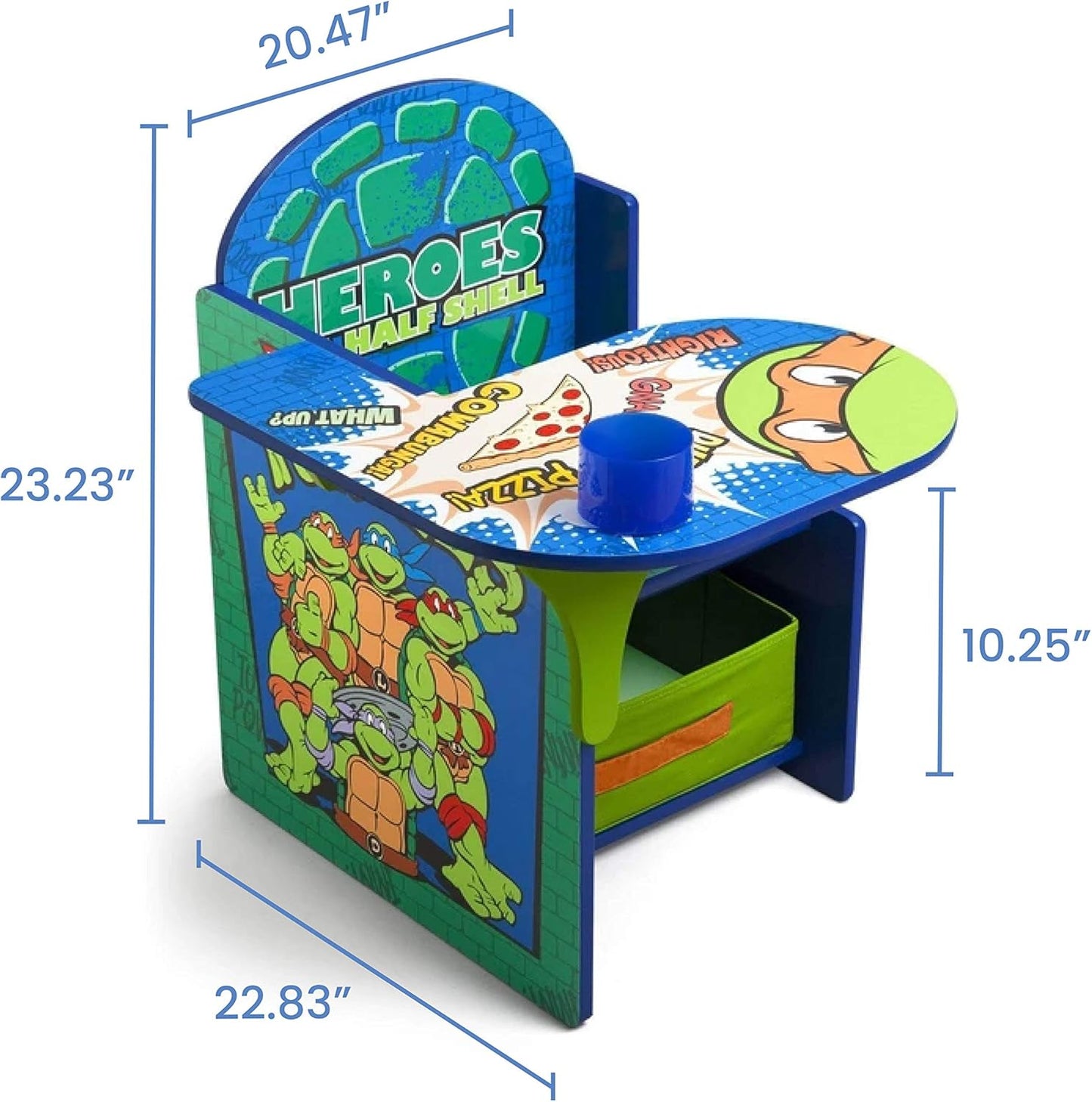 Delta Children Teenage Mutant Ninja Turtles Chair Desk With Storage Bin