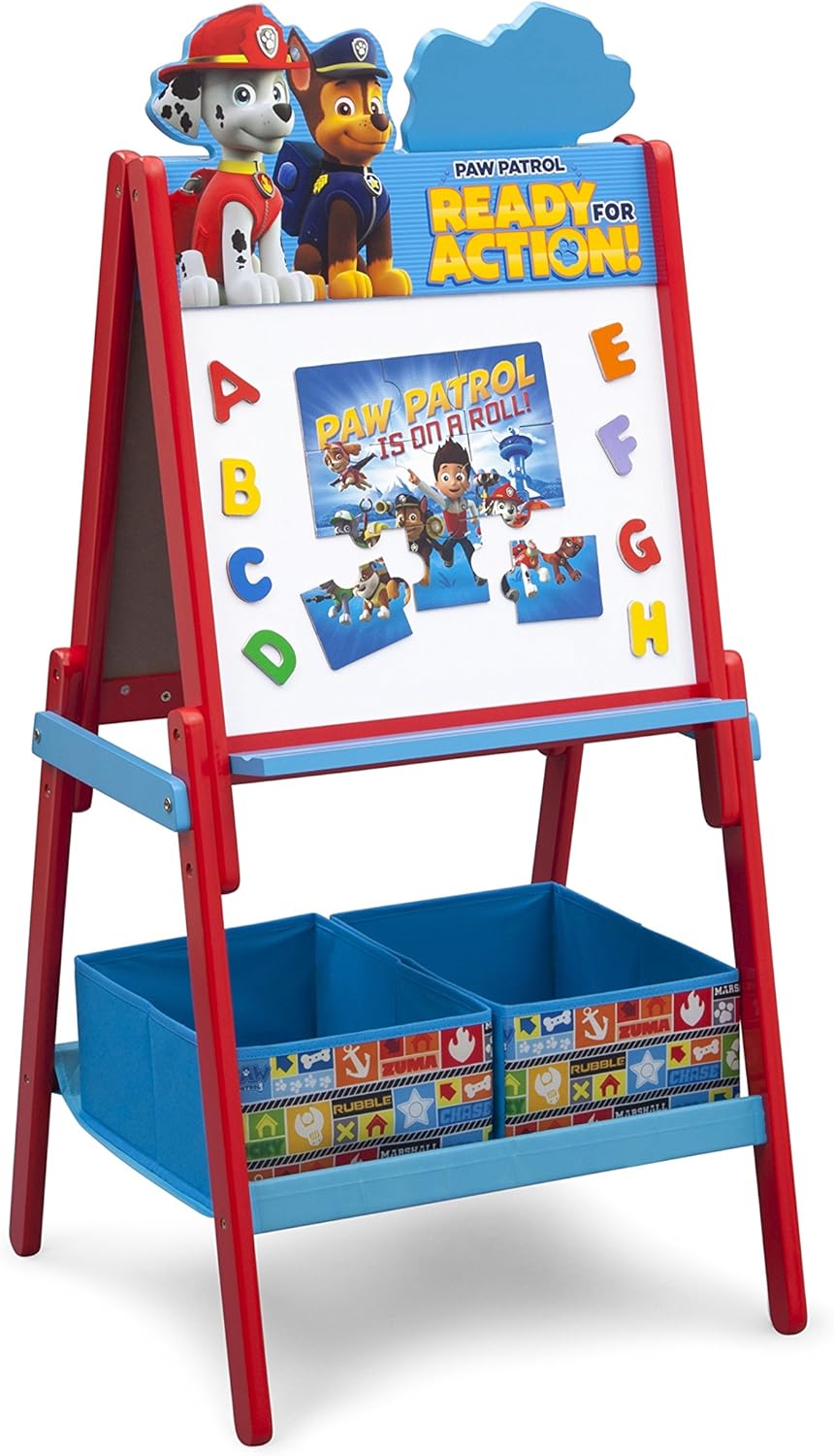 Delta Children Paw Patrol Wooden Activity Easel With Storage