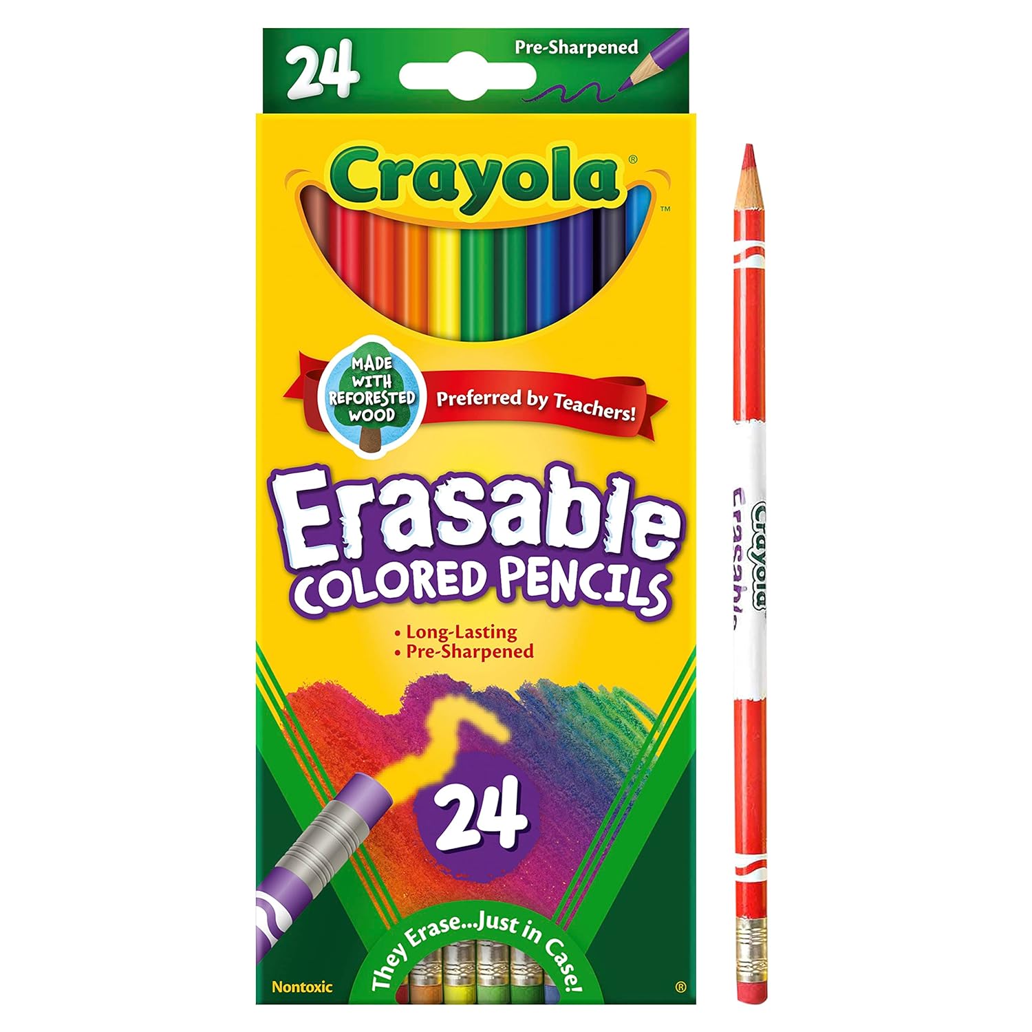 Crayola Erasable Colored Pencils - Pack of 24 - Laadlee