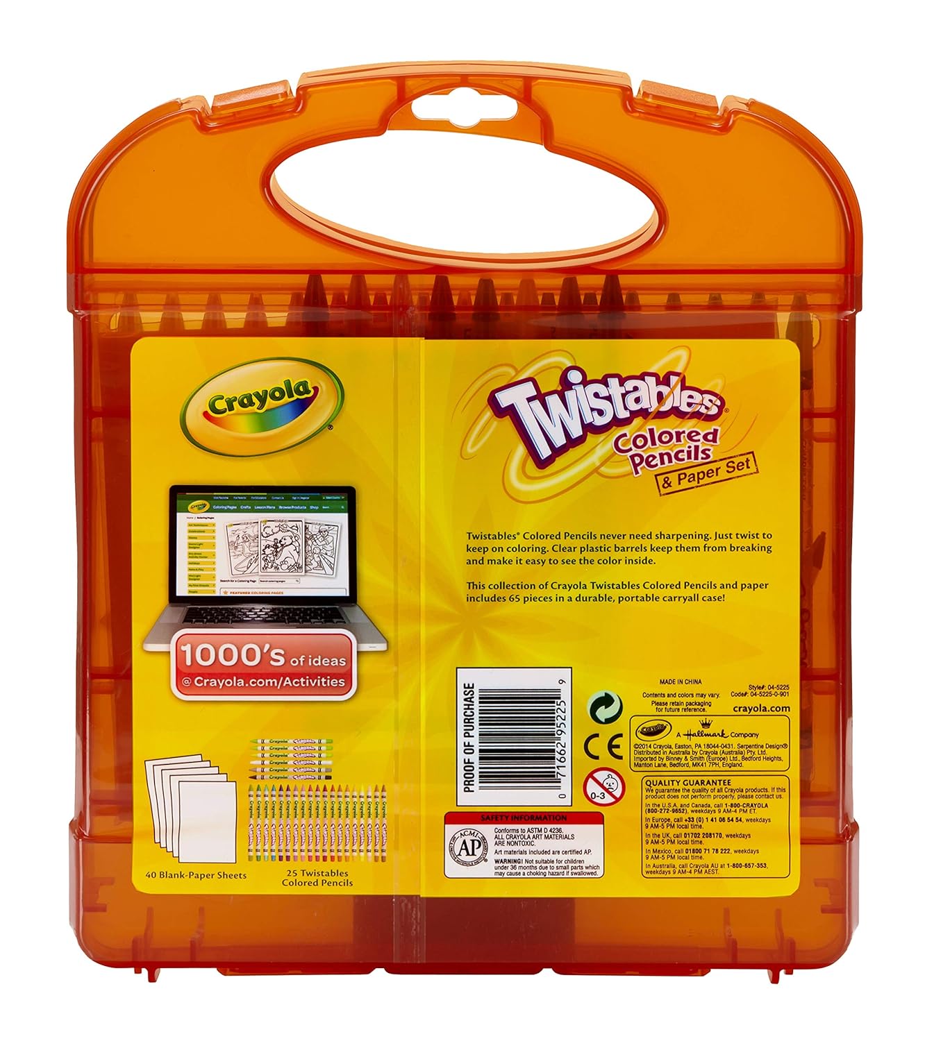 Crayola Twistables Colored Pencils and Paper - Pack of 65 - Laadlee