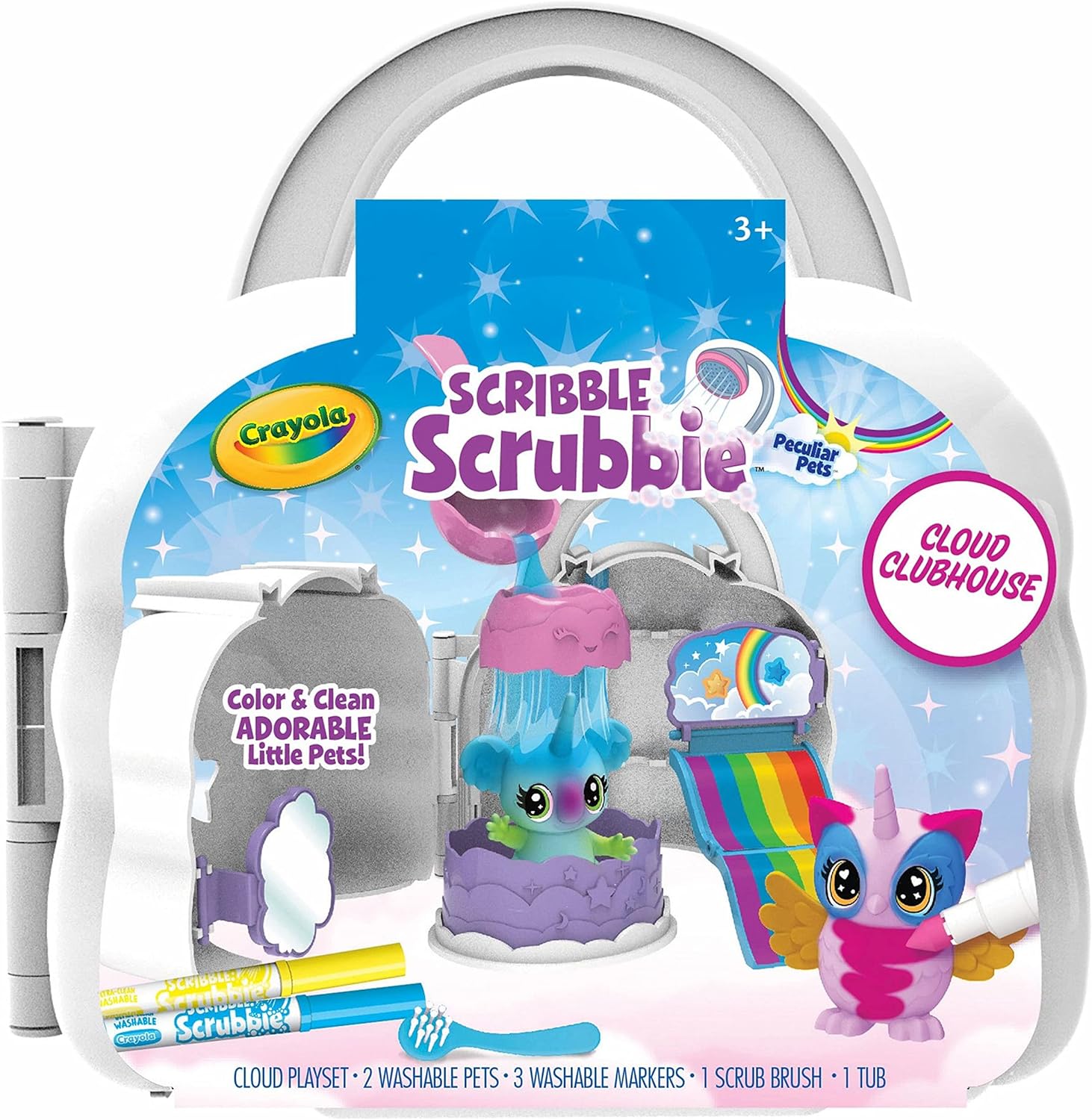 Crayola Scribble Scrubbie Pets Cloud Clubhouse Playset - Laadlee
