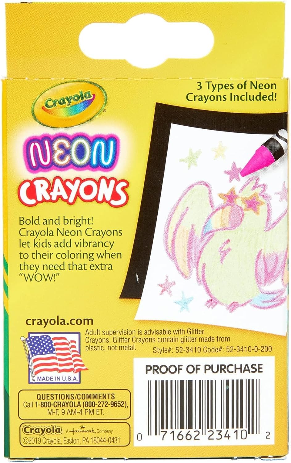 Crayola Neon Crayons - Pack of 24 - Laadlee